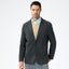 Textured Knit Blazer - Stretchable Wrinkle-Resistant Versatile Design with Contrast Accents