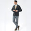 Textured Knit Blazer - Stretchable Wrinkle-Resistant Versatile Design with Contrast Accents